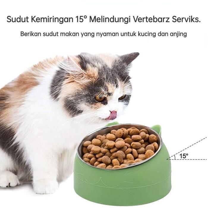 Pet Bowl / Tempat Makan Kucing Anjing / Mangkuk Anjing Mangkuk Kucing Stainless Steel / Mangkuk