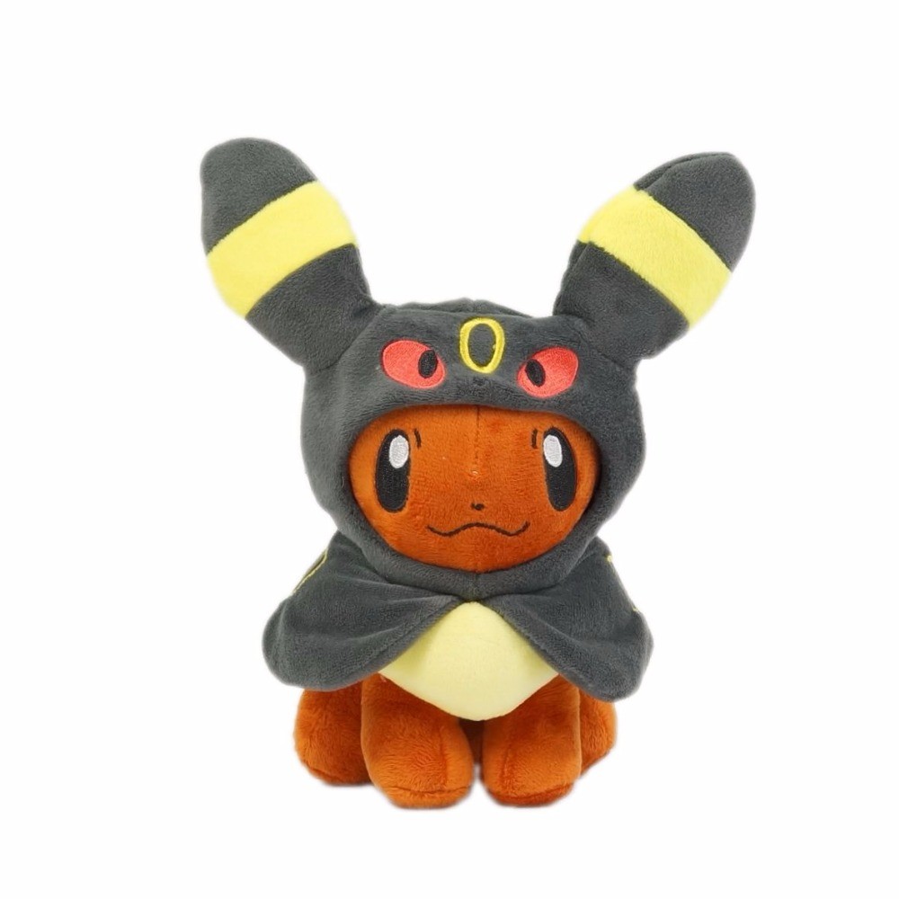7 Styles 8" Pokemon Eevee Poncho Umbreon Espeon Jolteon Vaporeon Sylveon Flareon Plush Doll Stuffed