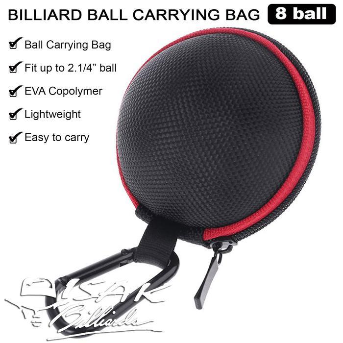 Semba - Billiard Ball Bag - 8-Ball Tas Bola Biliar Carabiner Storage Pool Cue