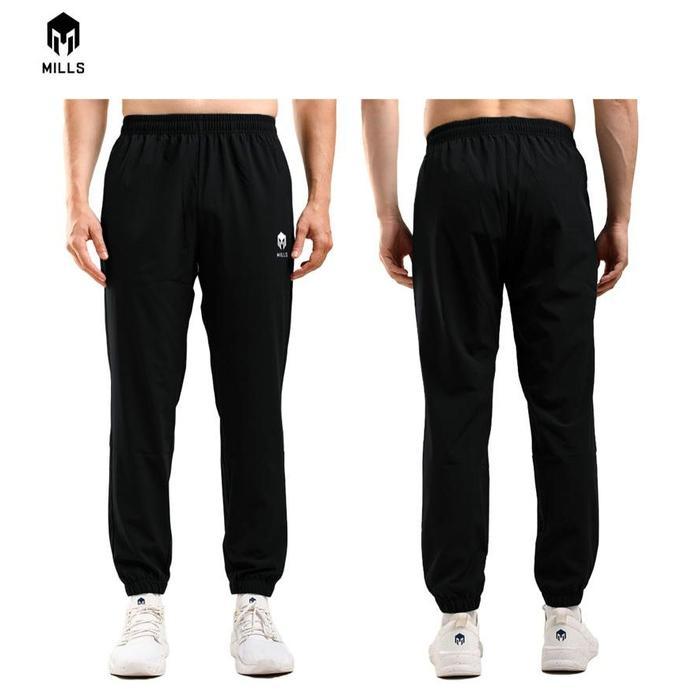 MILLS Celana Panjang Training Running Pria TYSON Long Pants 1.0 41001 - Black, XXL