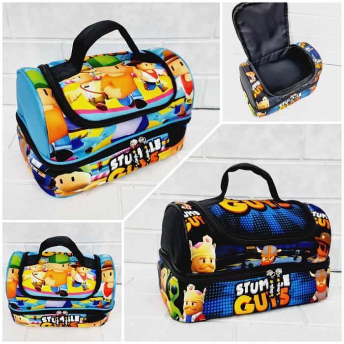 Tas Bekal Lunch Bag 2 Tingkat STUMBLE GUYS - RAINW FRIENDS - ROBLO - MINECRAFT