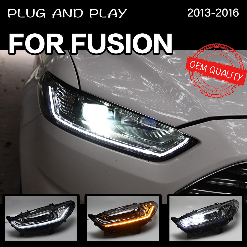 Headlight For Ford Fusion 2013-2016 Mondeo Car  LED DRL Hella 5 Xenon