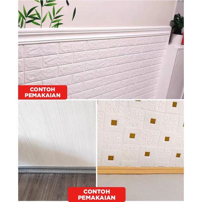 Paus Biru - Wall Border List 2.3 M Wallborder Foam 3D List Dinding 3D Profil Moulding Dinding