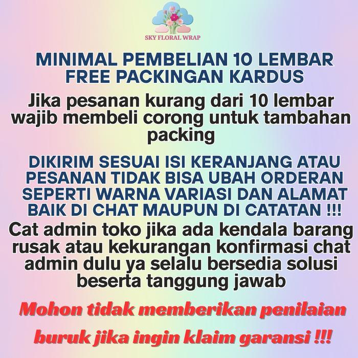 Ecer Kertas Buket Bunga Kertas Cellophane Buket Kertas Bunga Paper Flower Wrapping Happiness KB6077
