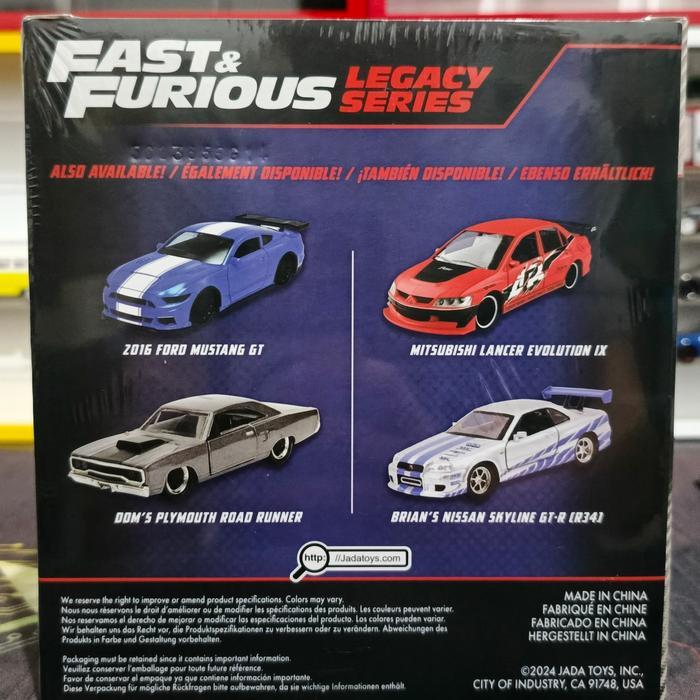 JADA FAST FURIOUS BRIAN NISSAN SKYLINE GTR & MITSUBISHI LANCER EVOLUTION