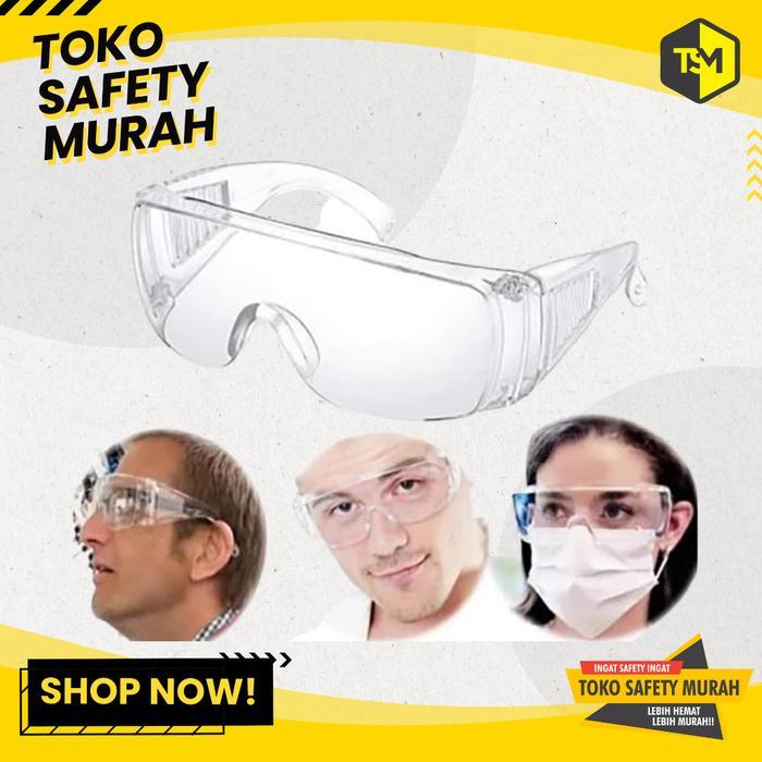 Promo Kacamata Safety Clear Bening Safety Glass Kacamata Anti Debu