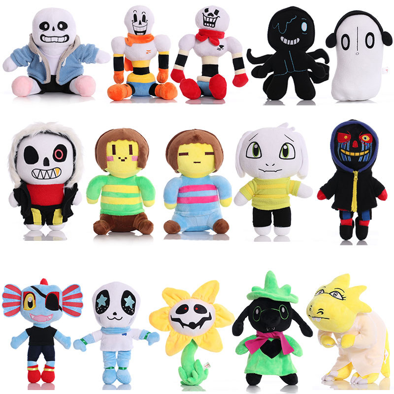 Hot Undertale Plush Toys 20-30cm Undertale Sans Plush Doll Papyrus Ootopus Music Alphys Frisk Plush