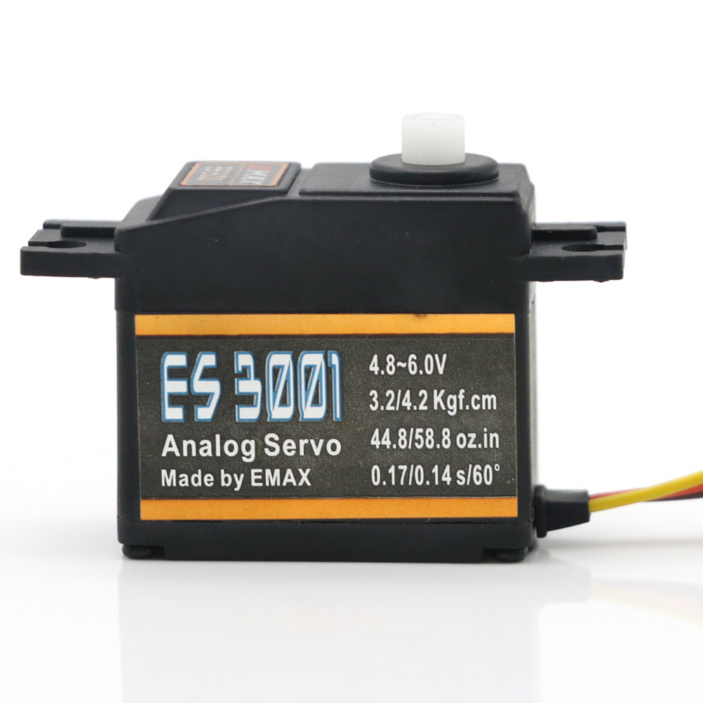 Terbatas 4PCS EMAX ES3001 Standard 4.8-6.0V 43g Servo For RC Helicopter Boat Airplane (ES08A ES08MA 