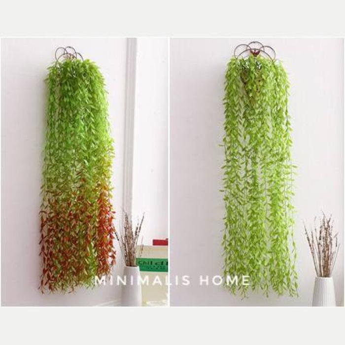 Daun Hoya Costa Juntai Plastik Lee Kwan Yew Daun Tirai Rambat Artificial Dekorasi Minimalis Home