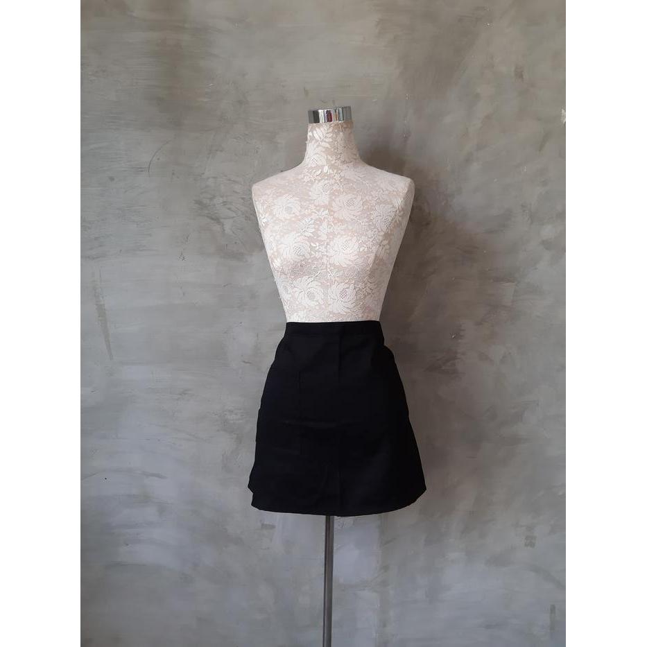 Ada Stok APRON CELEMEK SETENGAH BADAN HITAM POLOS DRILL - HALFAPRONBLACK