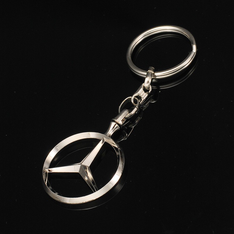 Key Chain Accessories 3D Metal Car Key Ring Pendant Logo For Mercedes Benz W204 W205 W203 W211 W212