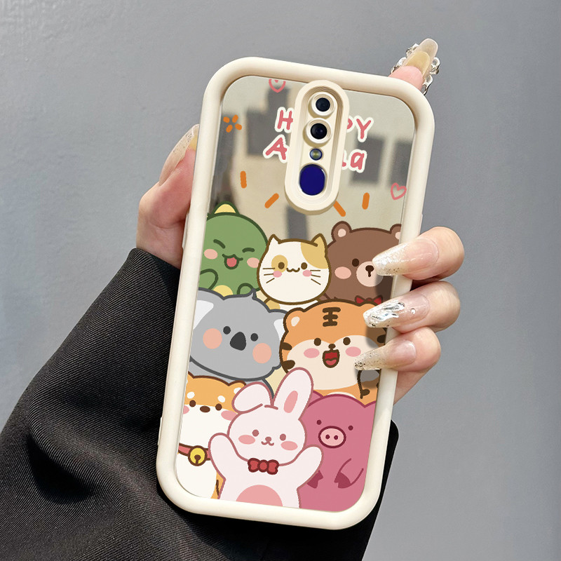 Casing Hp OPPO F11 F11 Pro A9 2019 A9x Case Cartoon animals Kasing Anti Cepat Rusak silikon Cesing M
