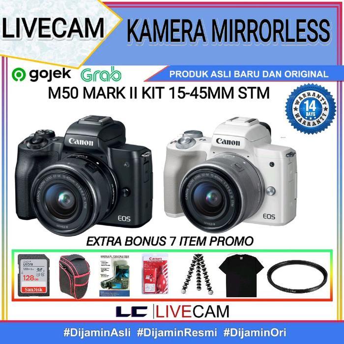 Canon Eos M50 Mark Ii Kit 15-45Mm Is Stm Kamera Canon M50 Mark Ii Terbaru 