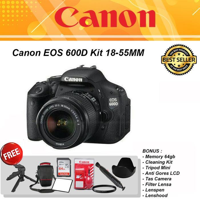 Canon Eos 600D Kit 18-55Mm Paket Bonus - Kamera Dslr Terbaru 