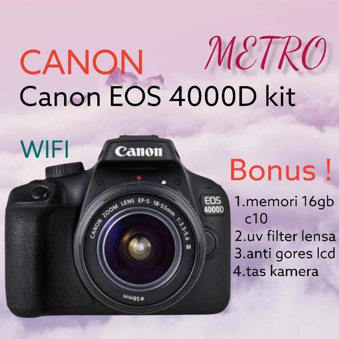 Canon Eos 4000D Kit 18 55Mm Camera Dslr Canon Eos 4000D Wifi Terbaru 