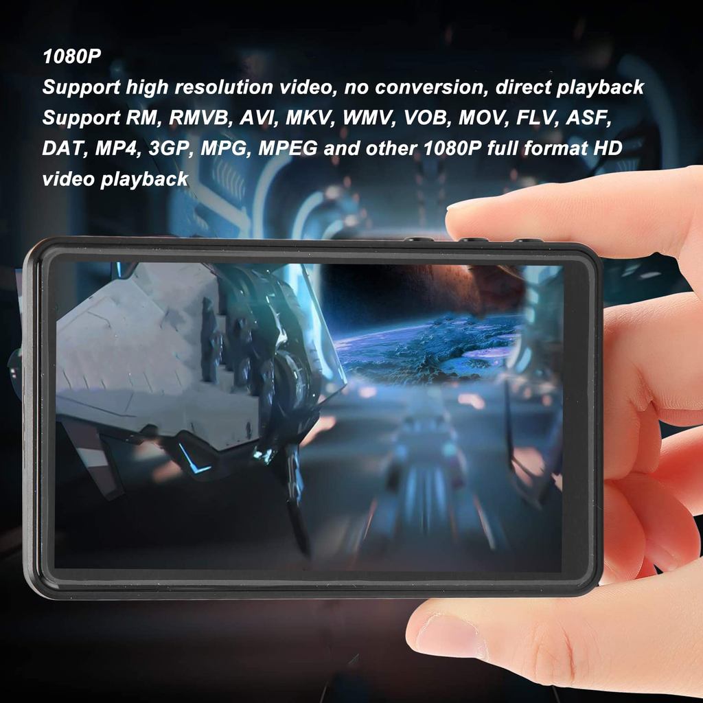 Portable MP3 MP4 MP5 Bluetooth Music Player, 4" Full Screen Walkman MP3 MP4 Player with Speaker &