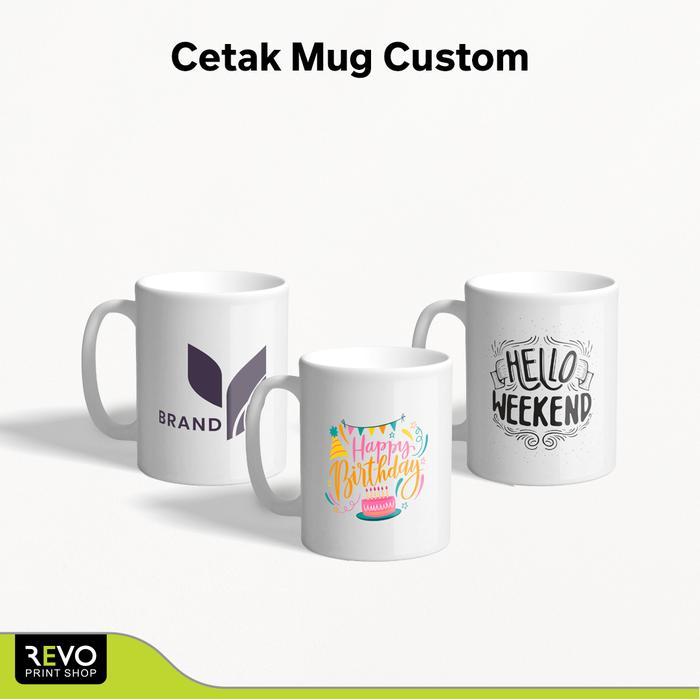 Cetak Mug Custom / Cetak Mug Souvenir / Mug Putih