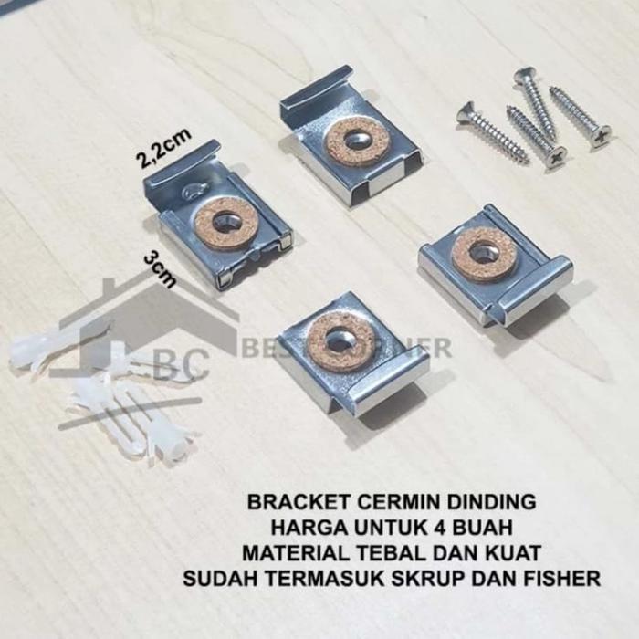 QUALITY JEPITAN KACA CERMIN BRACKET CERMIN DINDING BRACKET KACA TEMPEL TEMBOK
