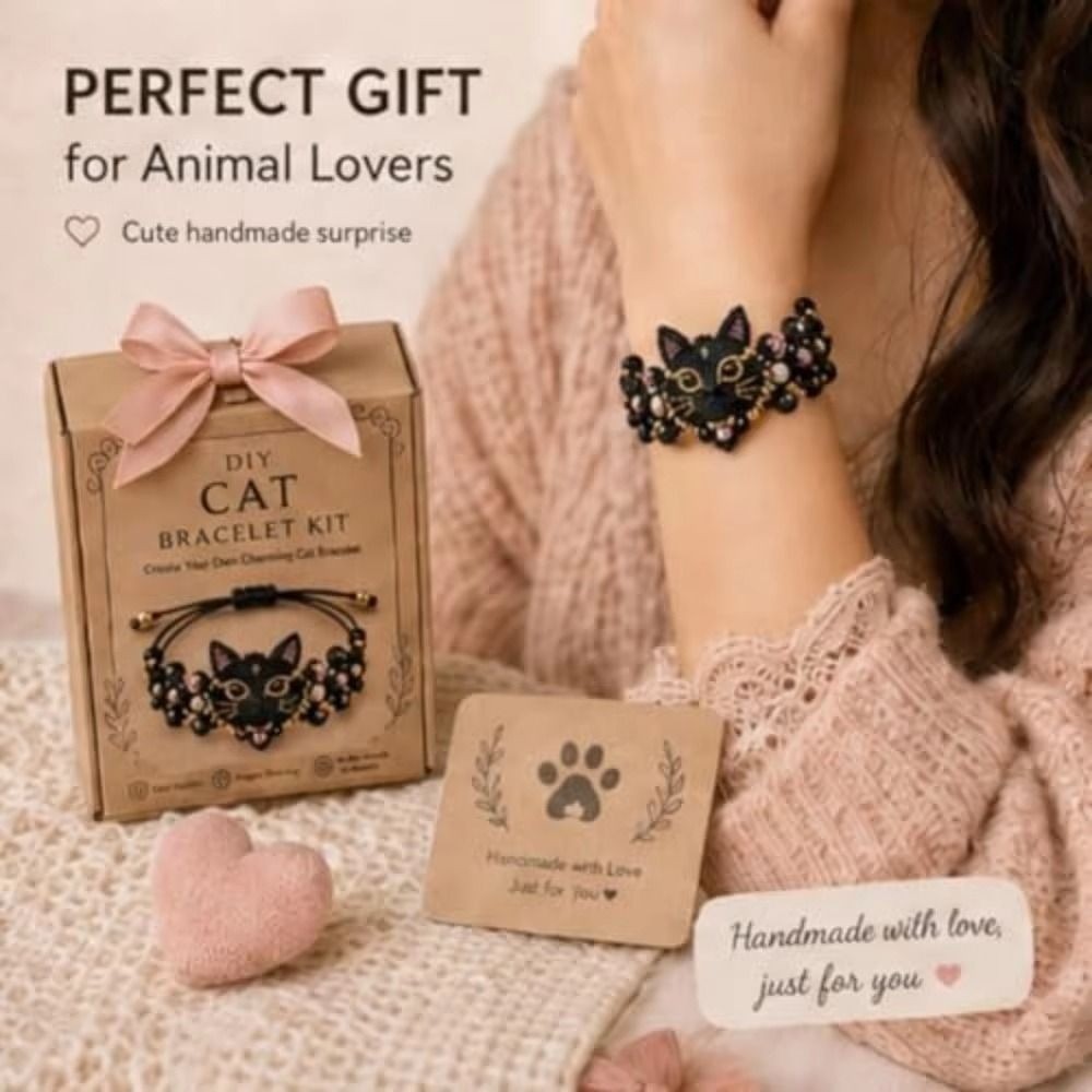 3D Design Beaded Bracelet Kit Cute Charm Handmade Bead DIY Bracelet Making Kit Creative Craft Full