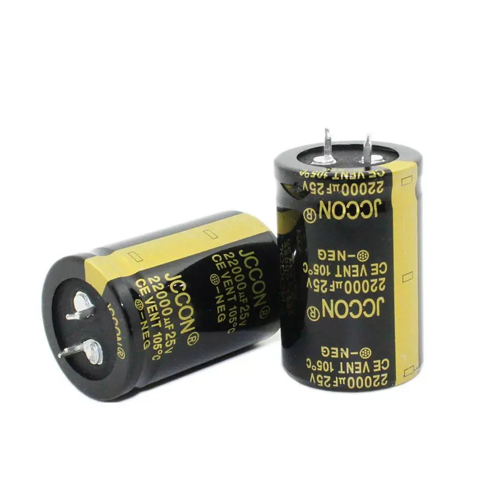 2pcs JCCON 22000uf 25V Audio Amplifier Filter Capacitor 30x45mm