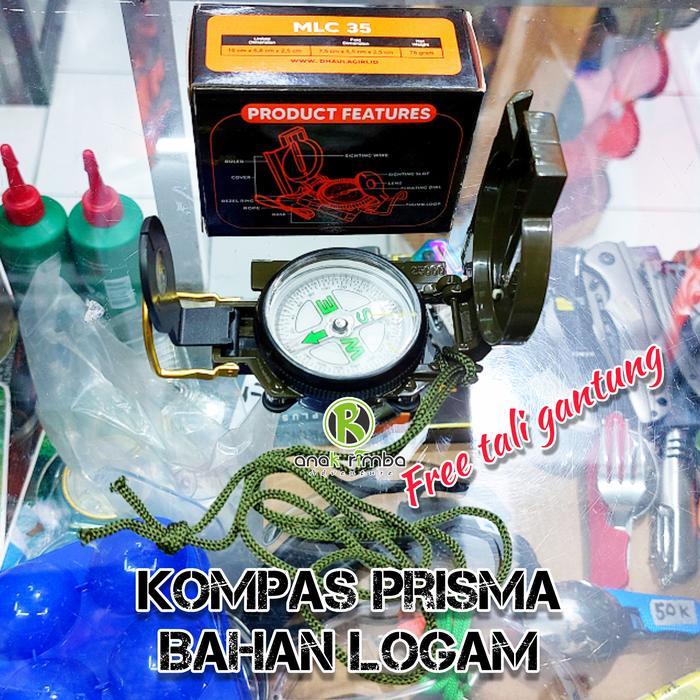 Diskon Kompas Prisma Bahan Metal Free Tali Gantung Kompas Bidik Original