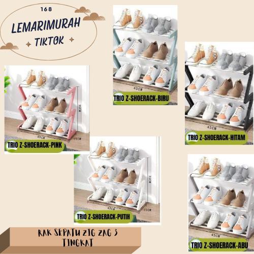 ASLI TERBARU RAK SEPATU ZIG ZAG 3 TINGKAT / Z SHAPE SHOE / RAK L / RAK SERBAGUNA / RAK SEPATU BESI