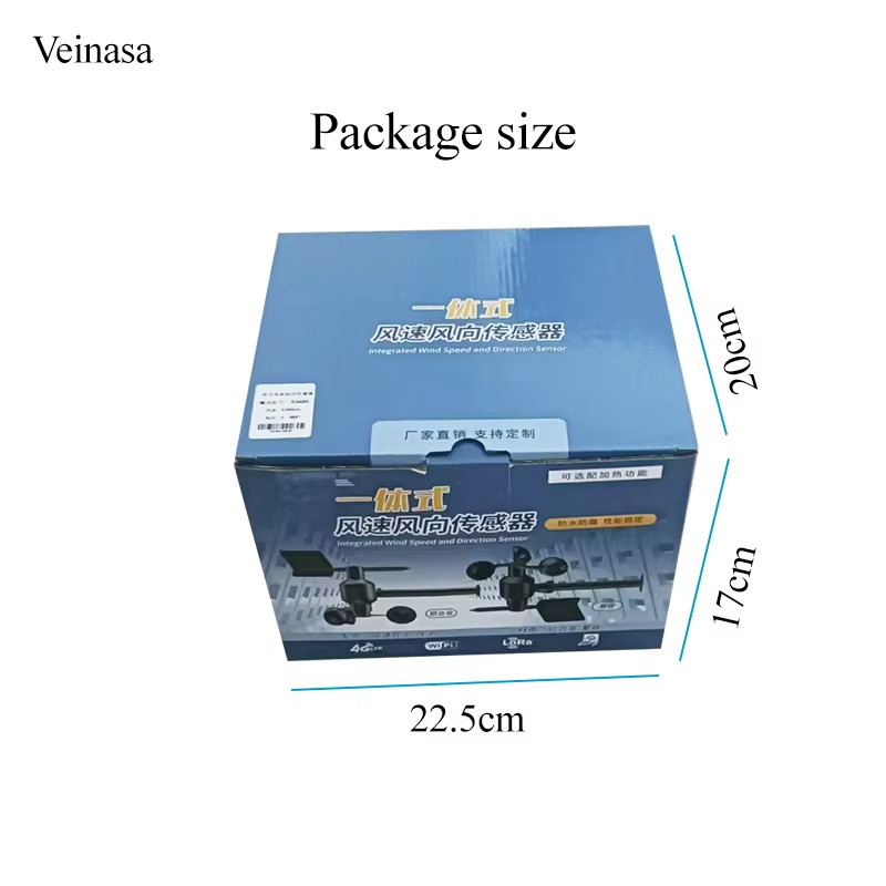 XSWSDS02 Integrated Wind Speed and Wind Direction Sensor Aluminium alloy Anemometer Wind speed