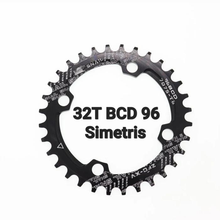 Snail Chainring Simetris 32T BCD 96 Chain ring Arm Crank BCD 96 32T