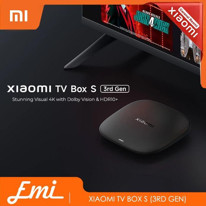 Produk Terbatas Mi Tv Box S (3Rd Gen) Uhd 4K Dolby Vision Dolby Atmos & Dts:X Wi-Fi 6 Google Tv