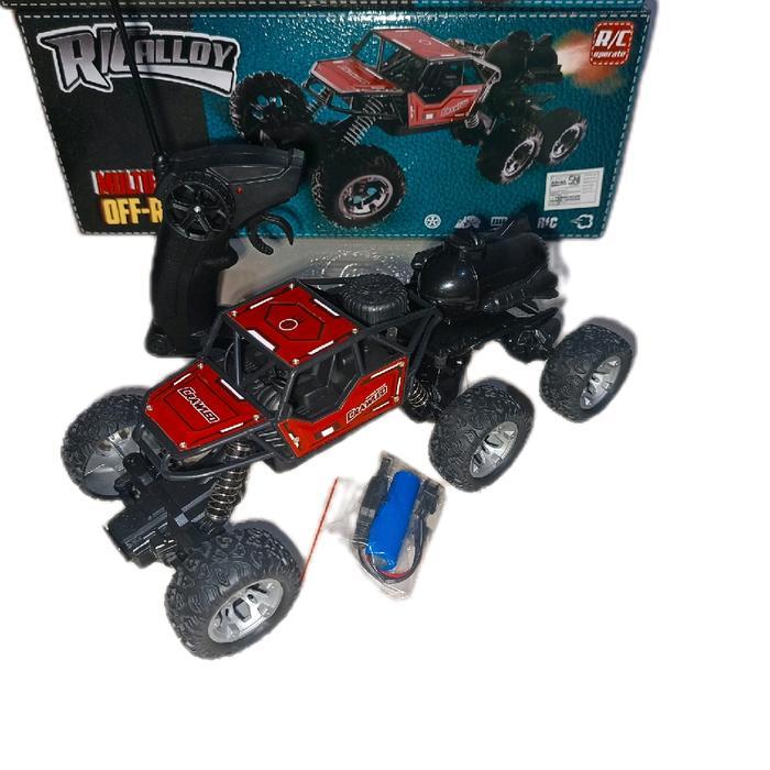 mobil remot Rock crawler 6 roda mono shock offroad Rc / Rc rock crawler 6 roda baterai charging