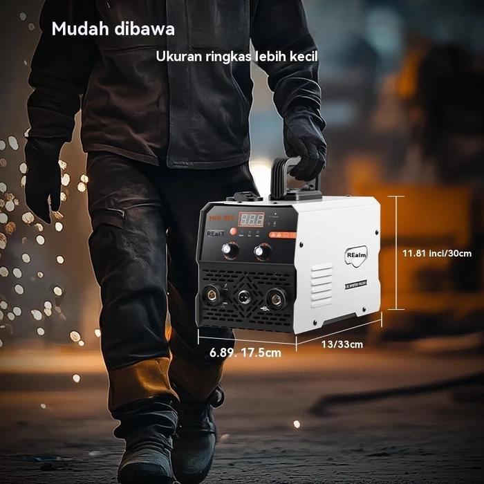 REAIM Mesin Las 3-IN-1 Welding Inverter MIG/MMA/TIG 120A Mesin Las Mig Tanpa Gas Mesin trafo las