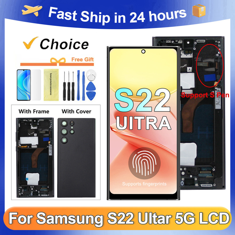 S22 Ultra For For AMOLED S908 S908B S908U S908W S908E LCD Display Touch Screen Digitizer Assembly