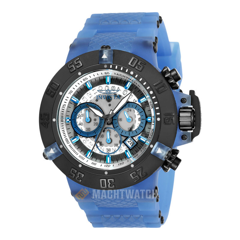 Jam Tangan Pria INVICTA Subaqua Anatomic 24366 Chronograph Dual Tone Dial Blue Silicone Strap