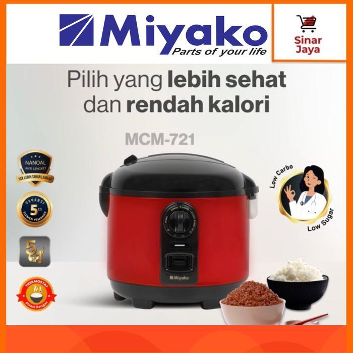TERLARISS MIYAKO MCM-721 LST MAGIC COM / RICE COOKER 1,8 LITER 5 IN 1 (LOW SUGAR, LOW CARBO,