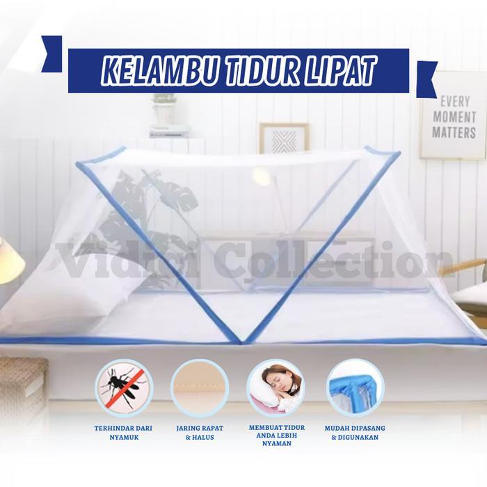 Kelambu Tidur Lipat/ Kelambu Anti Nyamuk Ukuran 65X120/80X190/100X190/135X190