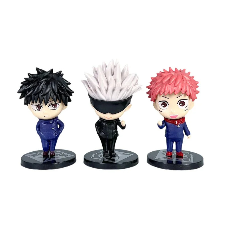 6Pcs/set Jujutsu Kaisen Anime Figure Gojo Satoru Yuji Itadori Figure Doll Toy Action Figure Yuji