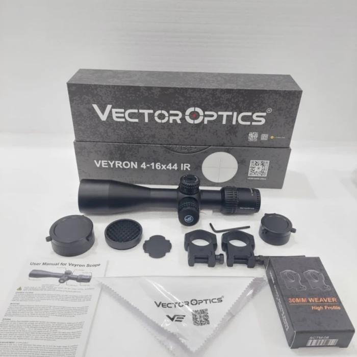 Terbaru Vector Veyron 4-16x44 IR SFP Titik Tengah Nyalah