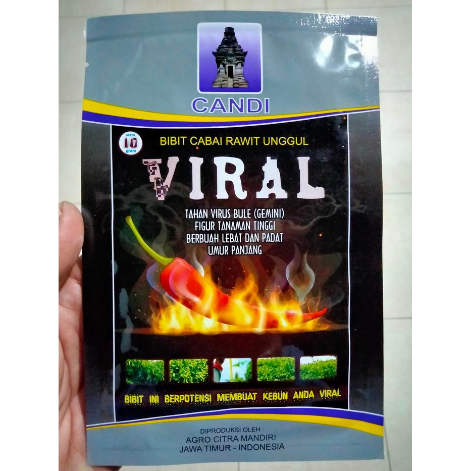 uikb Benih Cabe Rawit Viral 10 Gram - Bibit Cabe Viral - Cabai Crm Viral Kaliber Ori212 Ori