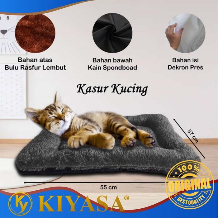 Kasur Kucing Bulu Premium / Kasur Kucing Jumbo Empuk / Tempat Tidur Kucing Bulu Lembut Terbatas