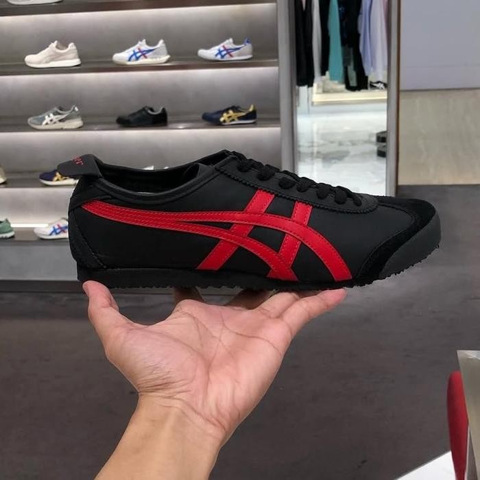 Onitsuka Tiger Mexico 66 Sneakers Black Red Original Authentic