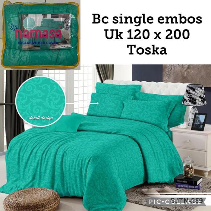 ..- Namasa Bedcover Set + Sprei Katun Jepang Embosed Ukuran 120X200