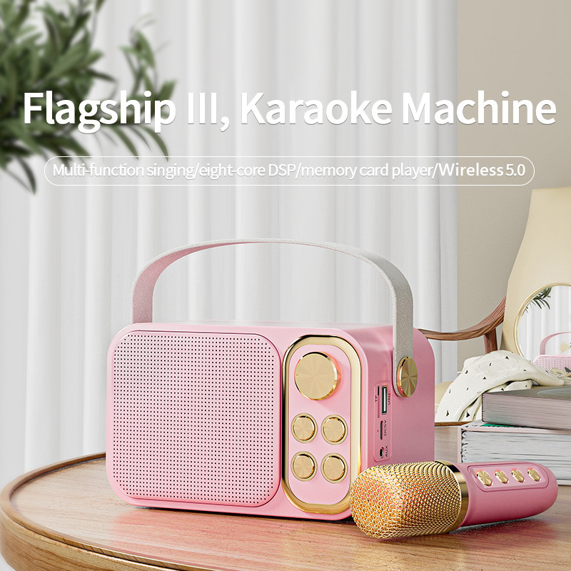 Mini KTV Karaoke Machine Wireless Karaoke Speaker with Microphone Bluetooth 5.0 Sound Box Home Theat