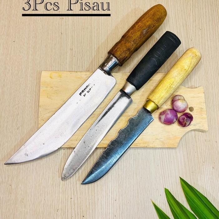 Set Pisau Dapur Bahan Baja Varian Ukuran - 3 Pcs - Knife, Kitchenware Buah