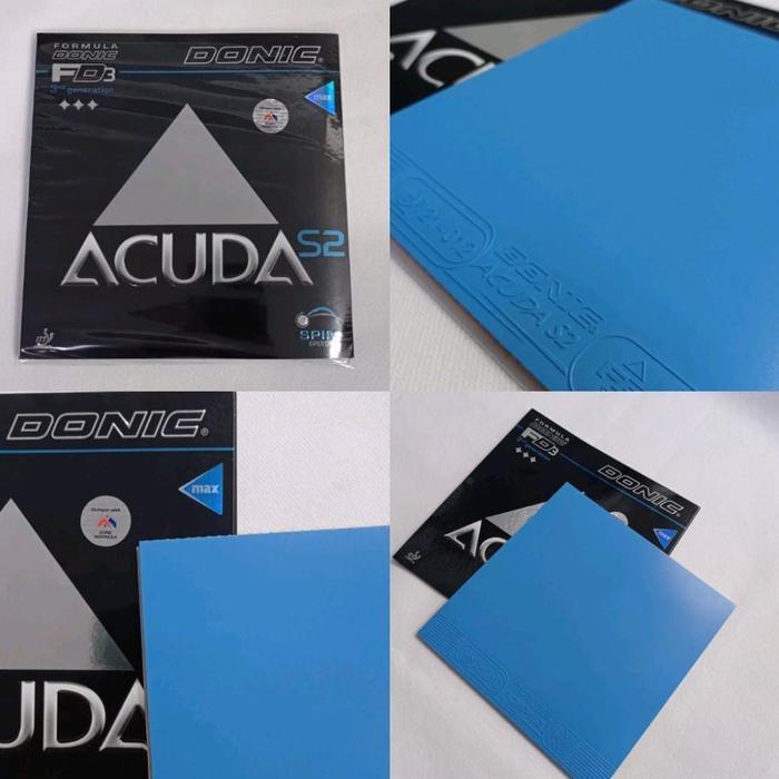 STOK TERBATAS  KARET TENIS MEJA DONIC ACUDA S2 BLUE ORIGINAL TERJANGKAU