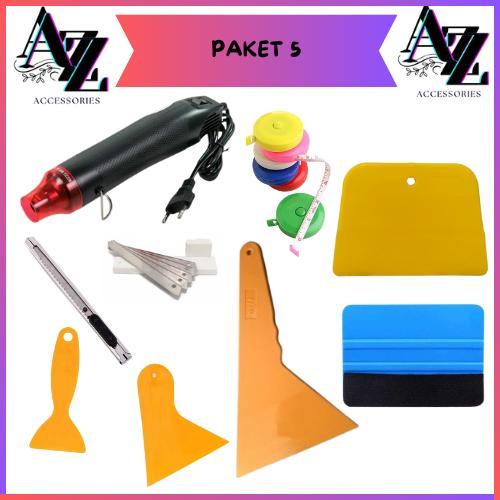 kencana PAKET LENGKAP Mini Heat Gun Hot Air Vinyl 220V 300W Mesin Pemanas Blower Uap Panas Alat