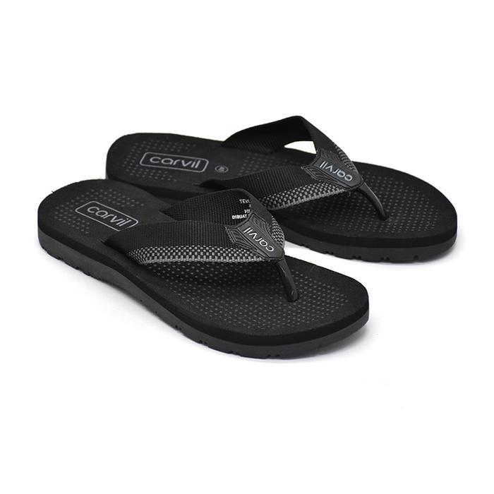 Carvil Sandal Flat Jepit Pria Tevez-M .