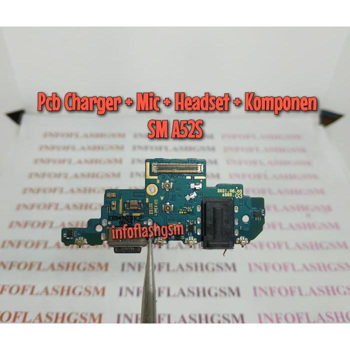 Stok Baru Flexibel Pcb Board Connector Charger Mic Komponen SamsungA52S