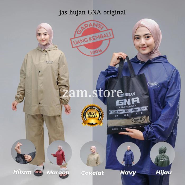 COD JAS HUJAN, RAINCOAT Pria dan Wanita Dewasa By GNA Anti Rembes With Flashlight S viral xl
