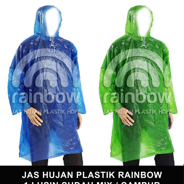jas hujan plastik setelan - baju plastik + celana plastik - jas hujan plastik ponco - jas hujan