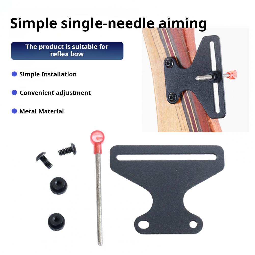 Durable Bow S Adjustable Height Single Pin Archery for Recurve Bows Hunting Equipment with Precision